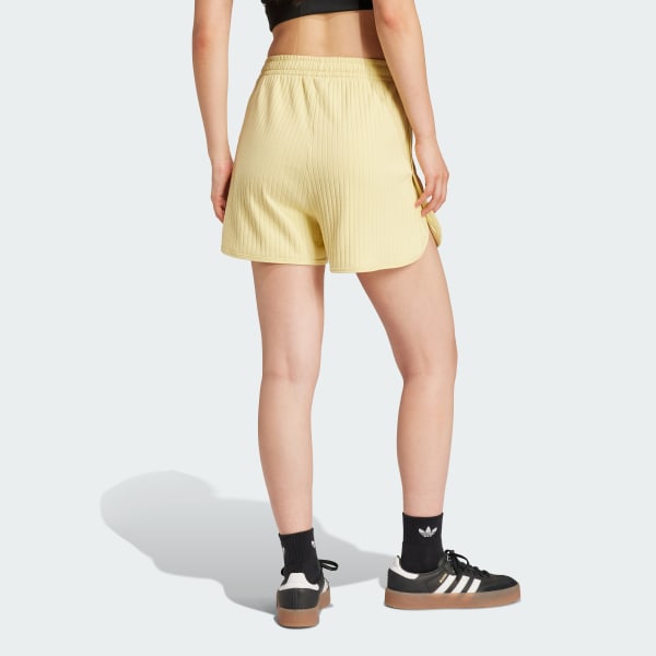 Yellow Essentials Wide Rib Sprinter Shorts