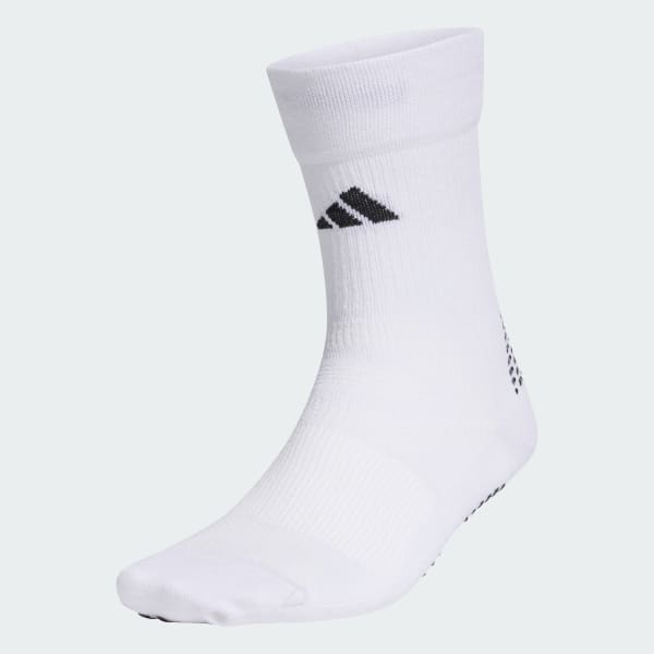 White adidas Football GRIP Printed Crew Performance Socks Light