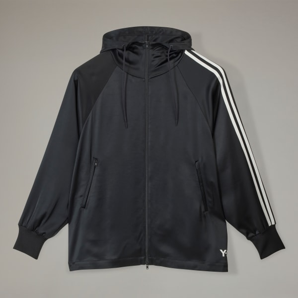 Y 3 Tech Silk Zip Hoodie 3 Stripes