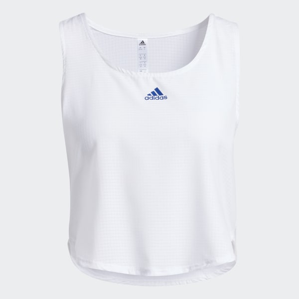 adidas crop tank white