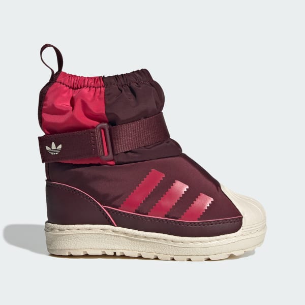 Bordowy Dziecięce buty adidas Originals Superstar 360 Boot