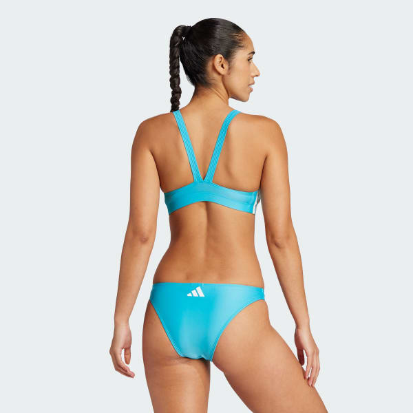 Τιρκουάζ 3-Stripes V-Back Bikini