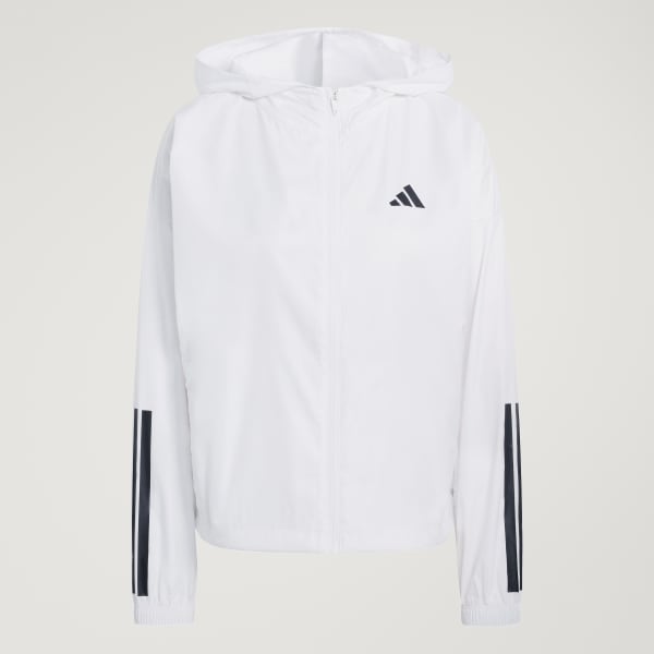 Hvit Hyperglam 3-Stripes Vindjakke