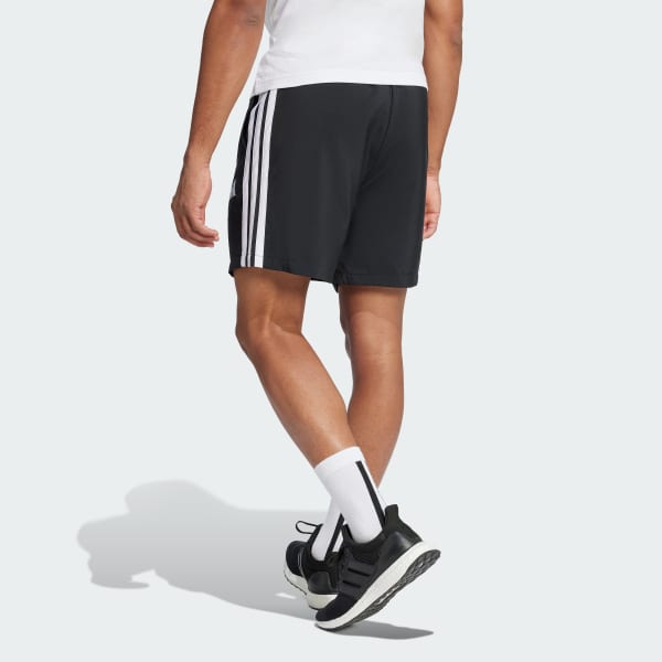 Schwarz Essentials 3-Streifen Chelsea Shorts