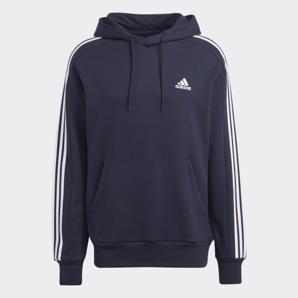 adidas Essentials French Terry 3-Stripes Hoodie - Blue | adidas Australia