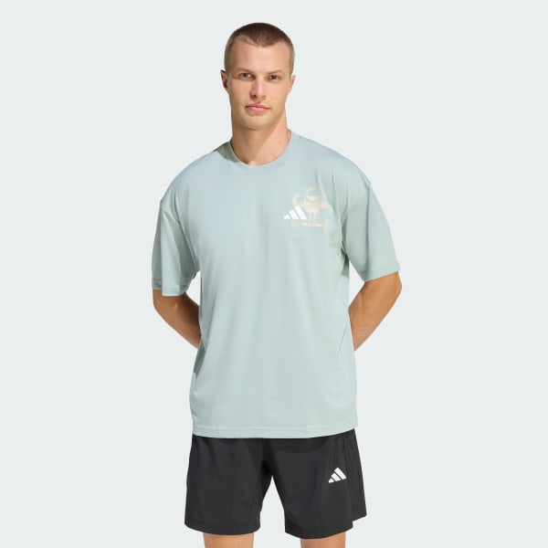 Verde T-shirt Gráfica CLIMACOOL FUN TRAINING