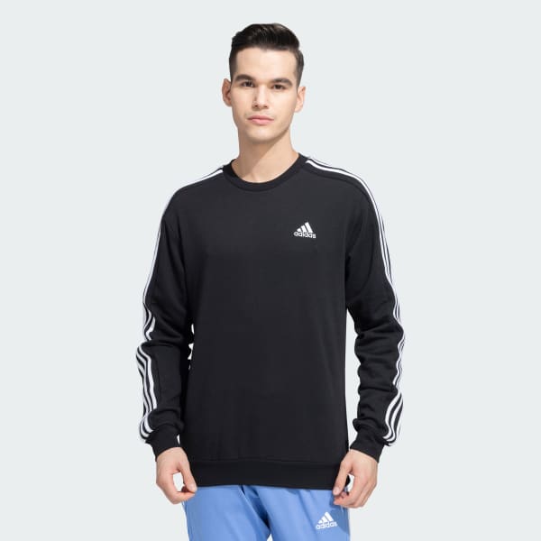 adidas Stripes Full Sleeves Training Sweatshirt Black adidas