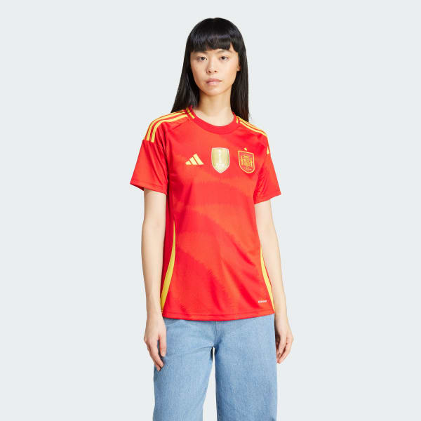 สีแดง เสื้อฟุตบอลชุดเหย้า Spain 24