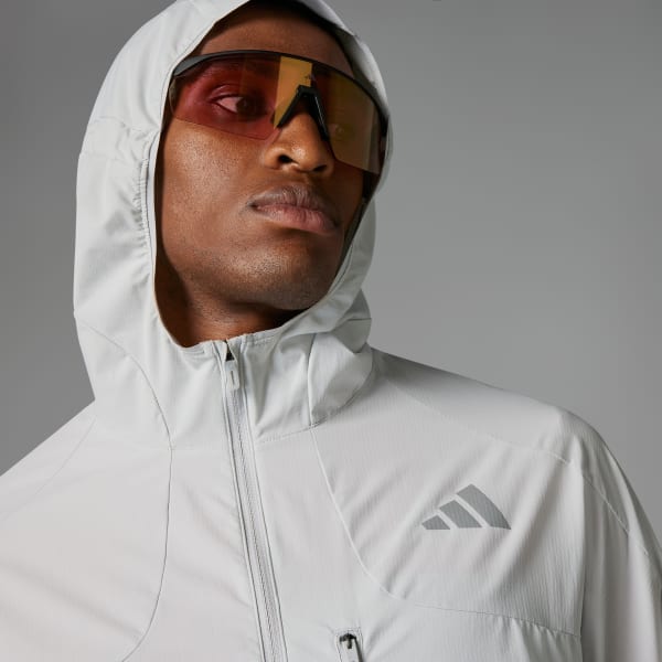 Szary Adizero Ekiden Running Jacket