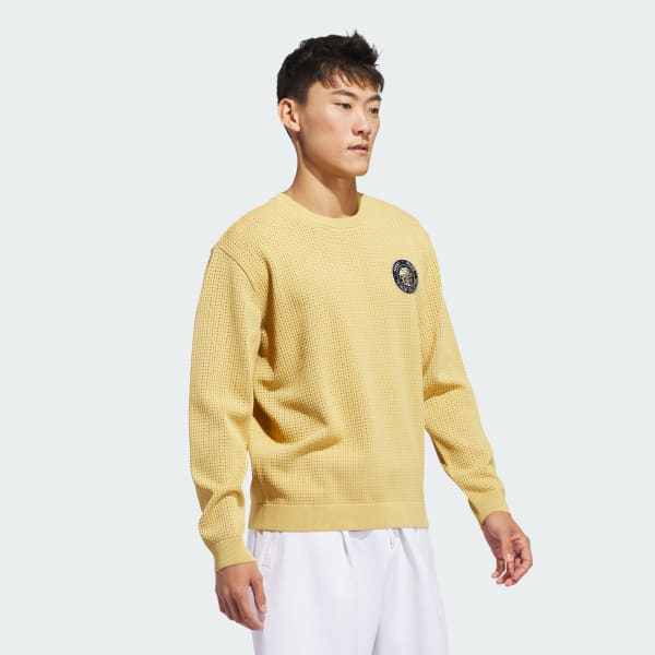 Yellow adidas deals crewneck sweatshirt