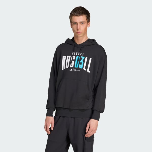 Negro Sudadera con gorro George Russell de Mercedes AMG Petronas Formula 1 Team