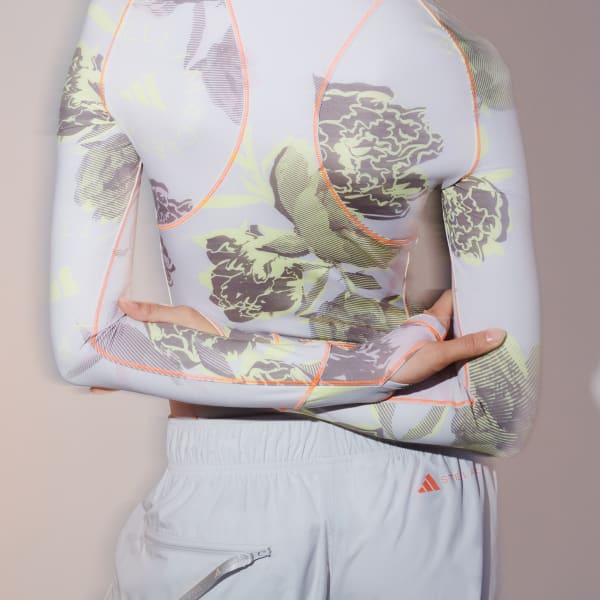 adidas by Stella McCartney 長袖クロップドTシャツ - ホワイト
