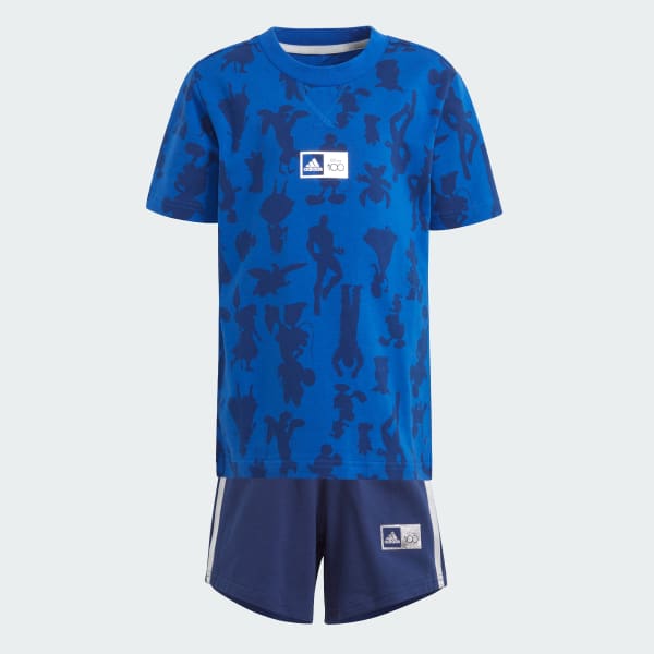 Azul Conjunto de Playera adidas x Disney 100 