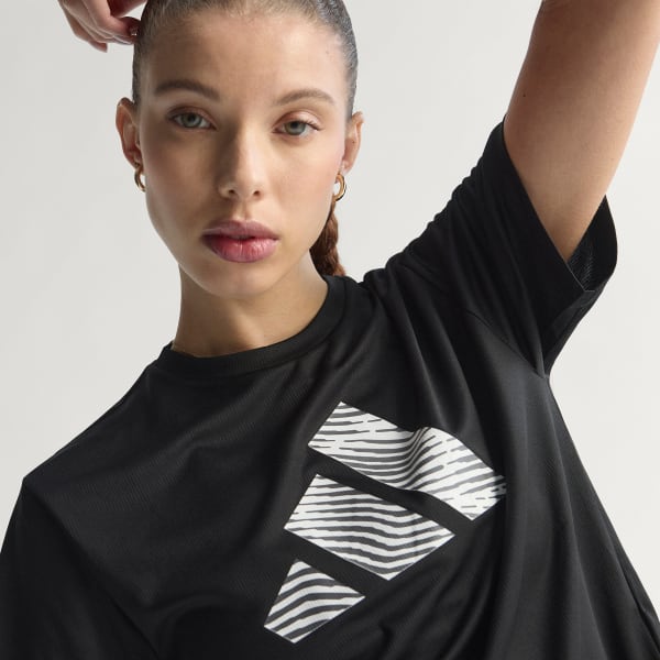 Black Adi365 Running Essentials Brand Love Tee