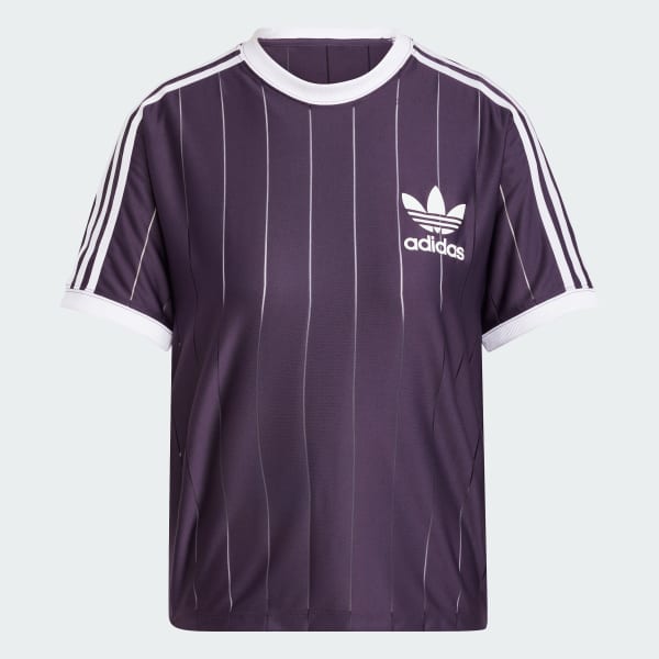 Purple Adicolor 3-Stripes Pinstripe Tee
