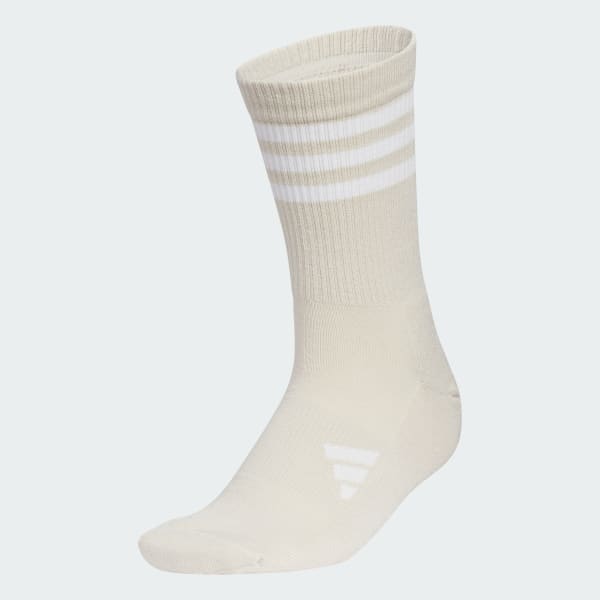 Beige 3-Stripes Crew Socks