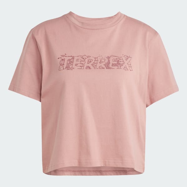 Rosado Polera Terrex Estampada