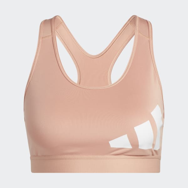 Blush adidas Brassière Believe This Medium Workout Logo - Get The Label