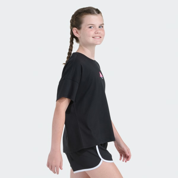 Black SS DROP SHOULDER TEE