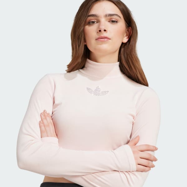Adidas high neck crop top shop