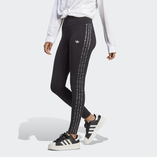 Zwart Abstract Animal Print Legging