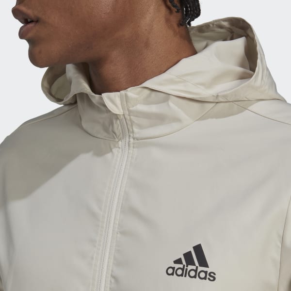 adidas Run Icons 3-Stripes Jacket - Beige | Men's Running | adidas US
