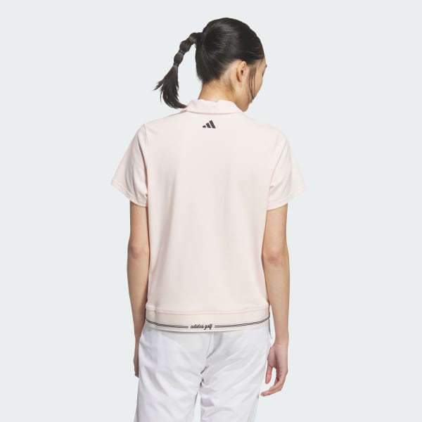 ピンク ツイストニット 半袖シャツ