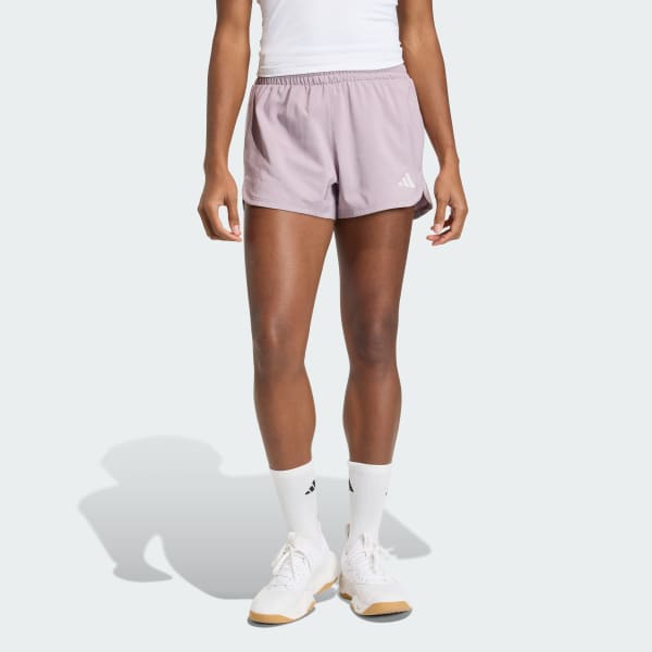 Purpura Shorts Pacer Workout Tejidos de Pretina Alta