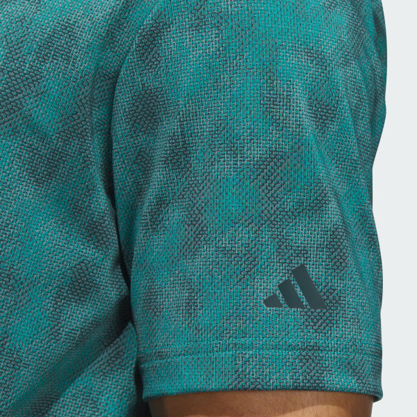 adidas Ultimate365 Textured Print Polo Shirt - Green | Free
