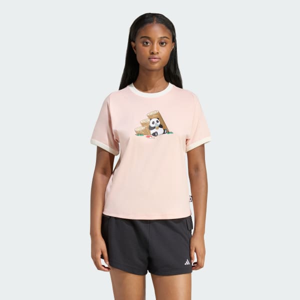 Rosa Remera Graphic Panda Chill