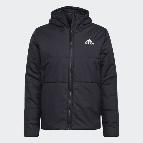 Black BSC 3-Stripes Hooded Insulated Jacket DVN72