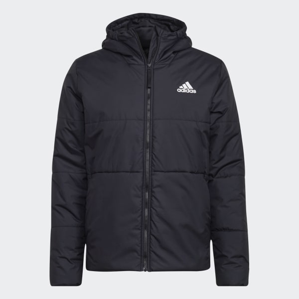 Μαύρο BSC 3-Stripes Hooded Insulated Jacket DVN72