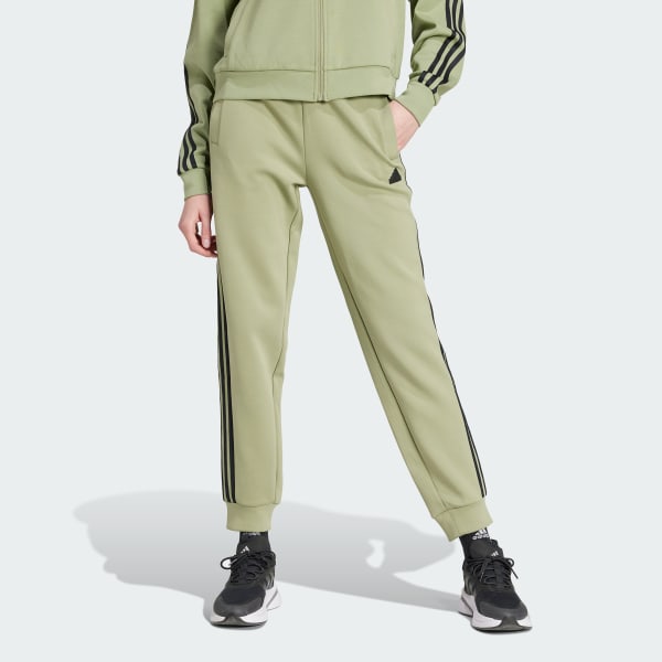 Groen Future Icons 3-Stripes Regular Broek