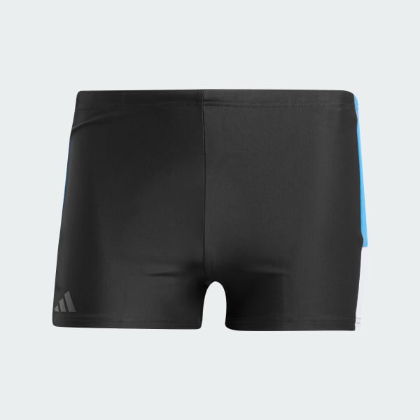 Schwarz Colorblock Swim Boxer-Badehose