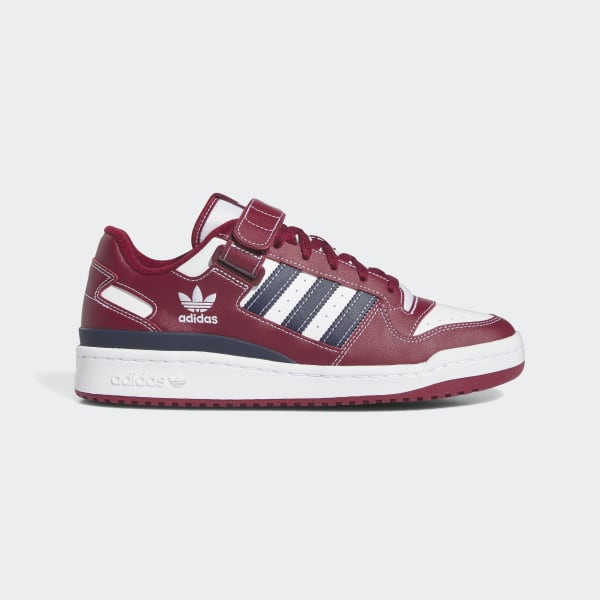 Adidas Originals Off-White & Burgundy Forum 84 Sneakers