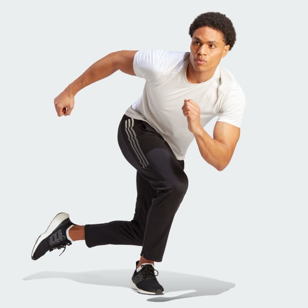 Negro Pantalón Run Icons 3 Tiras
