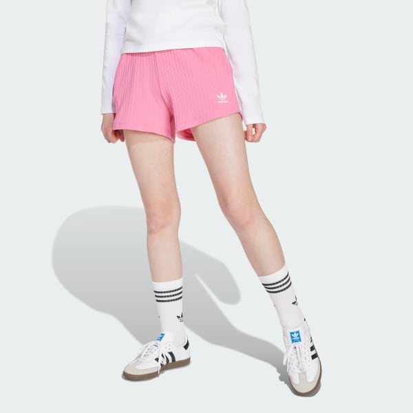 Pink Ribbed Kids shorts