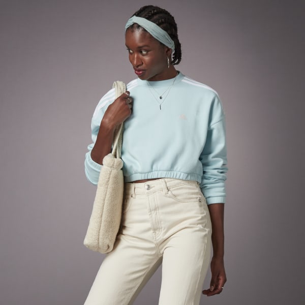 Adidas crop crew sweatshirt cheap