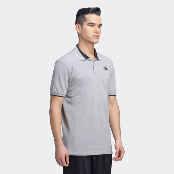 Grey ESSENTIALS CORE POLO TEE