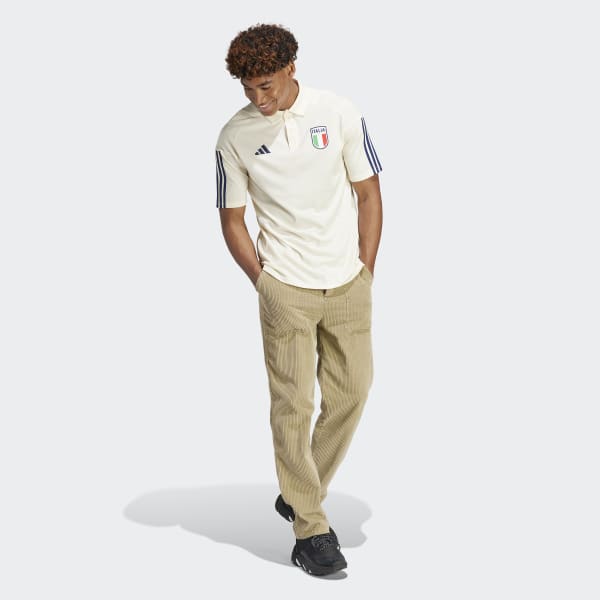 White Italy Tiro 23 Cotton Polo Shirt