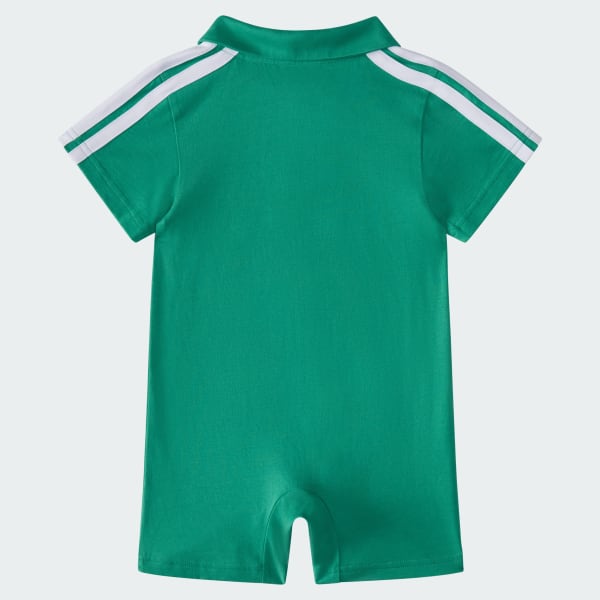 Short Sleeve Cotton Polo Romper