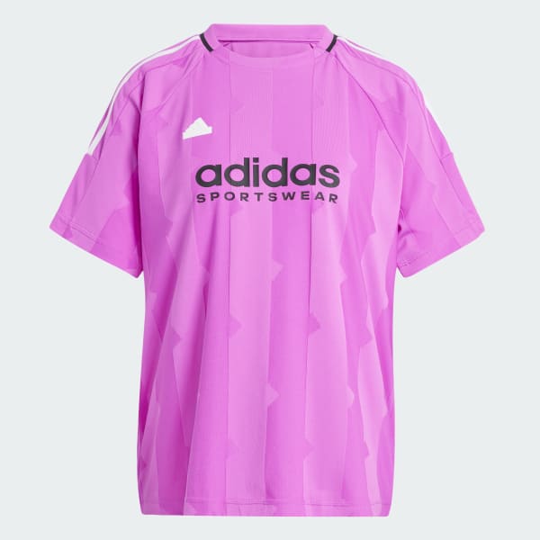 Purple Tiro Cut 3-Stripes Jacquard Boyfriend Tee