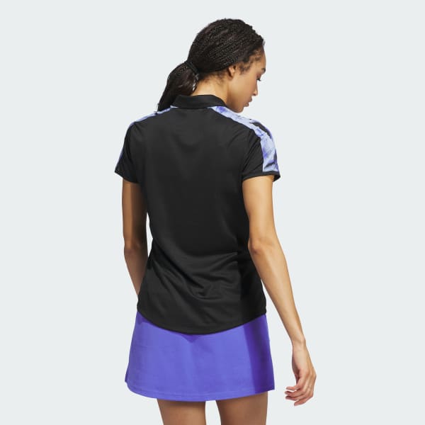 Black Ultimate365 Printed Polo