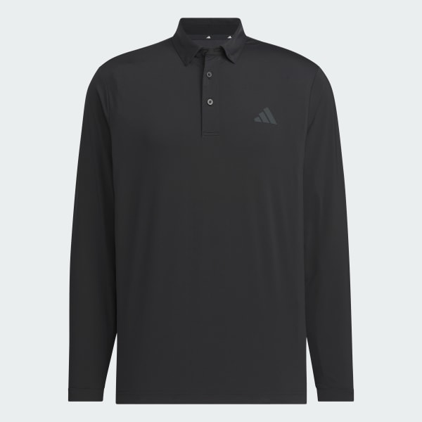 Black 3-스트라이프 롱 슬리브 폴로 셔츠