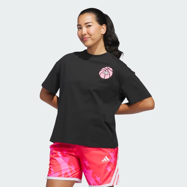 Siyah ADIDAS BASKETBALL GRAPHIC TİŞÖRT