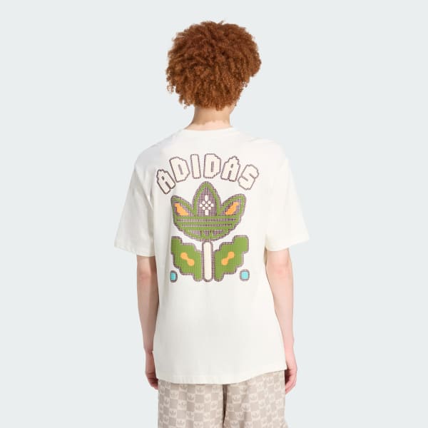 Blanco Camiseta Monogram Holgada