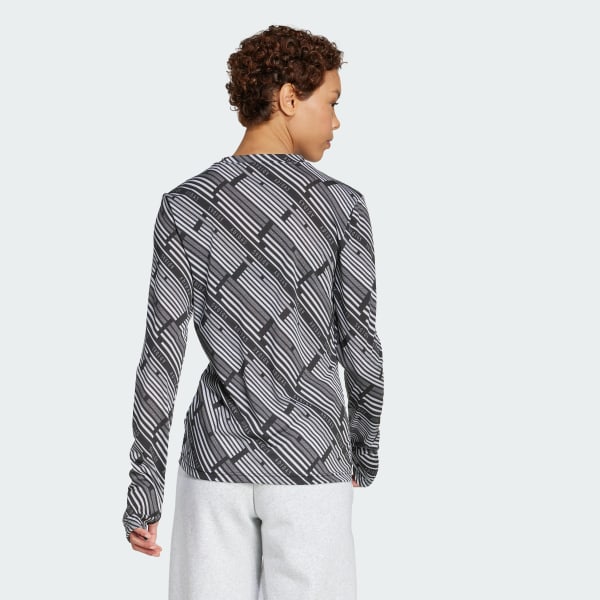Black Emerging Harmony Long Sleeve Jersey Shirt
