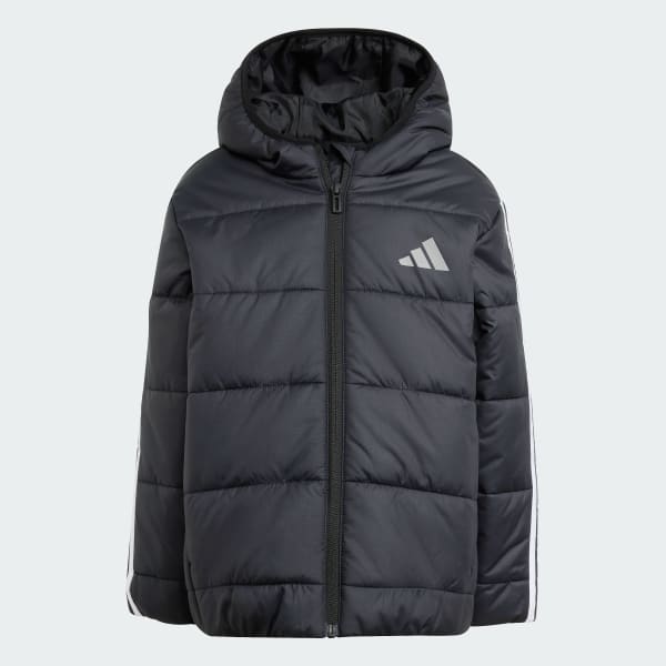 Negro Chaqueta acolchada Essentials 3 Stripes