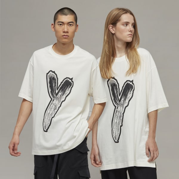 Wit Y-3 Graphic Logo T-shirt