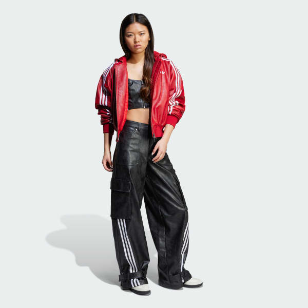 adidas Adilenium Season 3 Vintage Faux Leather Jacket - Red adidas Adilenium Season 3 Vintage Faux Leather Jacket - Red